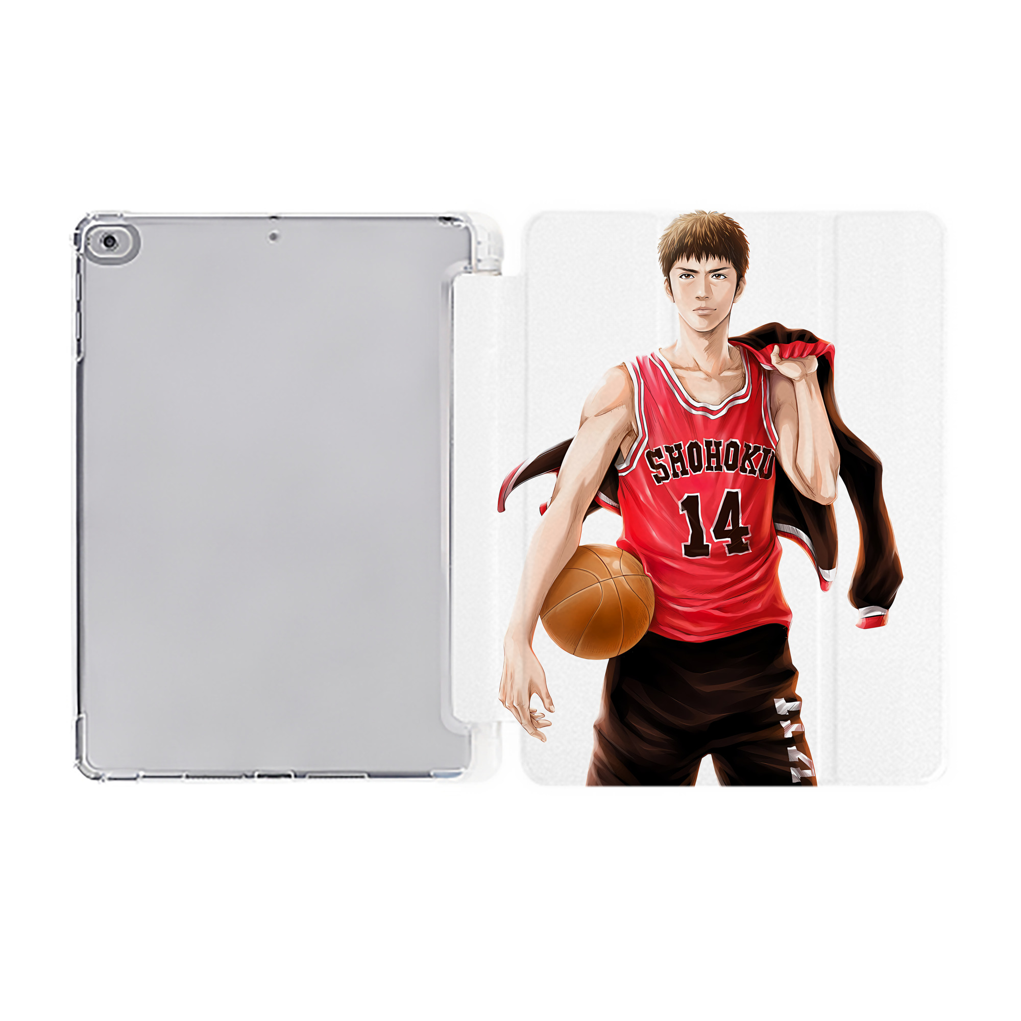 （画像用） SLAM DUNK／スラムダンク IPad ケース ペン収納付き 三つ折りスタンド PUレザー×シリコン 対応機種9.5/10.5/10.9インチ